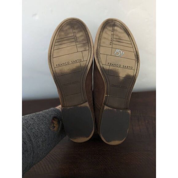 Franco Sarto Ketty Chelsea Brown Suede Back Zip Ankle Booties - Size 6.5 - Picture 5 of 7